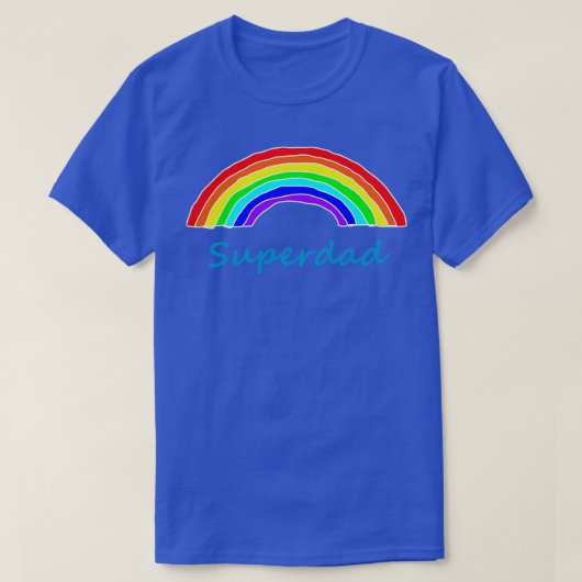 Superdad Rainbow voor papa op Vaderdag T-shirt (Design voorkant)