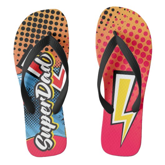 SuperDAD-Vaderdag cadeaustrandsandals flip-flop Teenslippers (Voetbed)