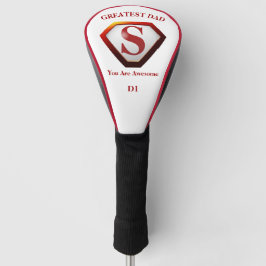 SuperDad White+Red Pipe Golfheadcover