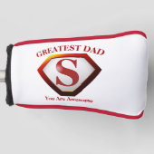 SuperDad White+Red Pipe Golfheadcover (Voorkant)
