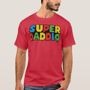 SuperDaddio Funny Gamer Papa Fathers Day Video Gam T-shirt