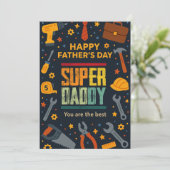 SuperDaddy Garden Bonne Fête des pères Cartes cade (Debout devant)