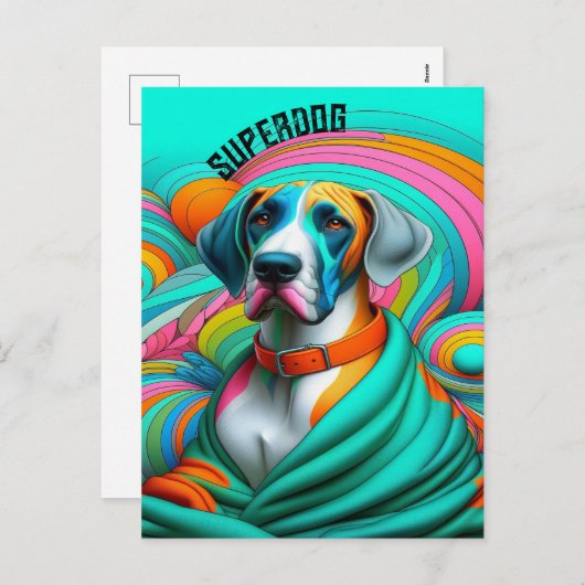 Superdog super chien secourir des invitations PC (Devant / Derrière)