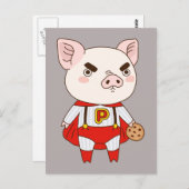 Superduper Piggy Briefkaart (Voorkant / Achterkant)