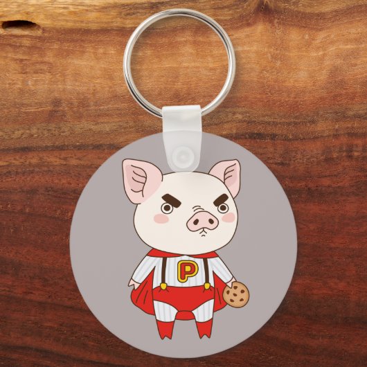 Superduper Piggy Sleutelhanger (Voorkant)