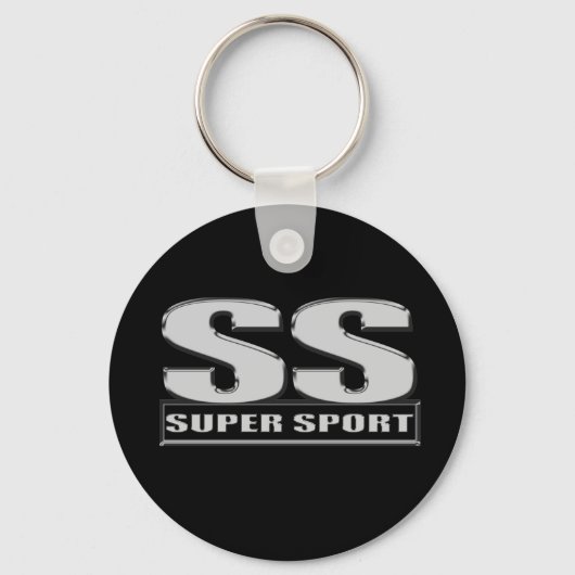 Superdupersport zwart sleutelhanger (Voorkant)