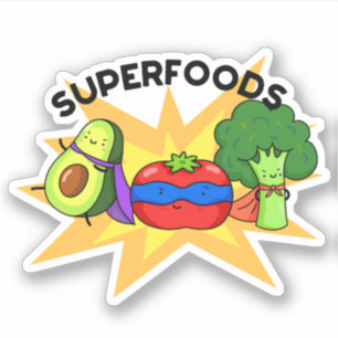 Superfoods Cute Vegetable Pun Sticker