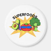 Superfoods Funny Vegetable Pun Magneet (Voorkant)