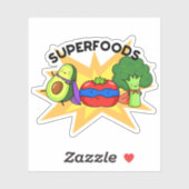 Superfoods Funny Vegetable Pun Sticker (Vel)