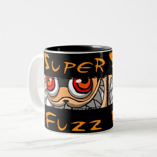 SuperFuzz-Mok Tweekleurige Koffiemok (Voorkant links)