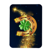 Supergelukzak hoefijzer 4-bladklaver schietster magneet (Verticaal)