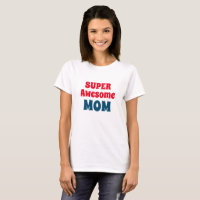 SuperGeweldige mammaangrafie Rood en Blauw Typogra