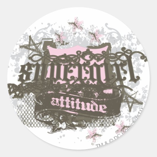 Supergirl Attitude Ronde Sticker (Voorkant)
