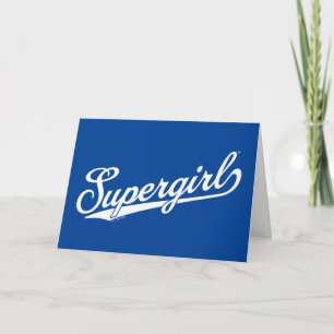 Supergirl Baseball All-Star Naam Logo Kaart