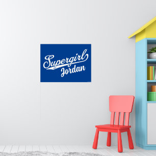 Supergirl Baseball All-Star Naam Logo Poster