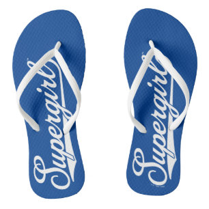 Supergirl Baseball All-Star Naam Logo Teenslippers