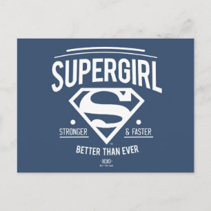 Supergirl beter dan ooit grafische weergave briefkaart