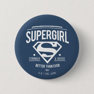Supergirl beter dan ooit grafische weergave ronde button 5,7 cm