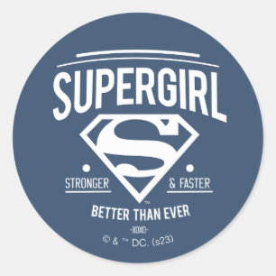 Supergirl beter dan ooit grafische weergave ronde sticker