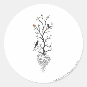 Supergirl Birds in the Tree Ronde Sticker