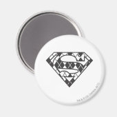 Supergirl Black Argyle Logo Magneet (Voorkant / Achterkant)