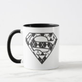 Supergirl Black Argyle Logo Mok (Links)