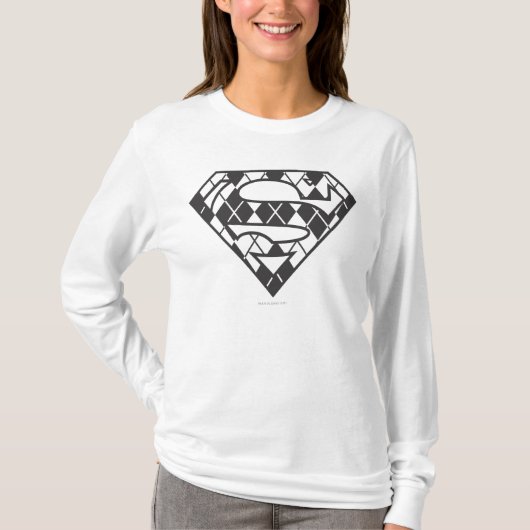 Supergirl Black Argyle Logo T-shirt (Voorkant)
