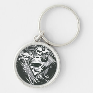 Supergirl Black en White Sleutelhanger