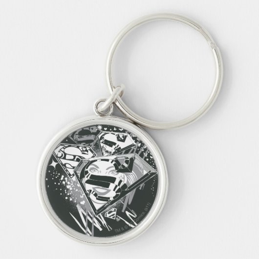 Supergirl Black en White Sleutelhanger (Voorkant)