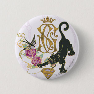 Supergirl Black Panther Ronde Button 5,7 Cm