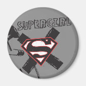 Supergirl Black Safety Pins Magneet (Voorkant)