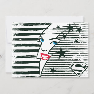 Supergirl bliksem met gezicht