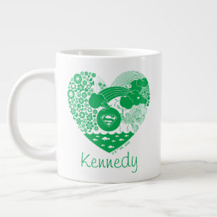 Supergirl Bloemen Vrede Hart Grafisch Extra Grote Beker