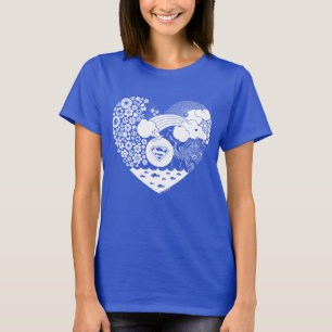 Supergirl Bloemen Vrede Hart Grafisch T-shirt