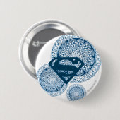 Supergirl Blue Circle Design Ronde Button 5,7 Cm (Voorkant /achterkant)