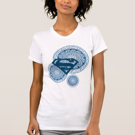 Supergirl Blue Circle Design T-shirt (Voorkant)