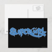 Supergirl Blue Logo Briefkaart (Voorkant / Achterkant)
