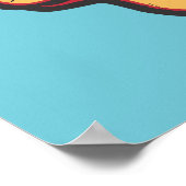 Supergirl Blue Logo met Flames Poster (Hoek)