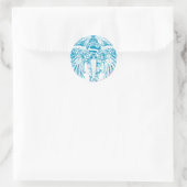 Supergirl Blue Wings Ronde Sticker (Tas)