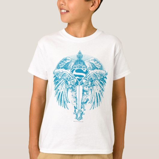 Supergirl Blue Wings T-shirt (Voorkant)