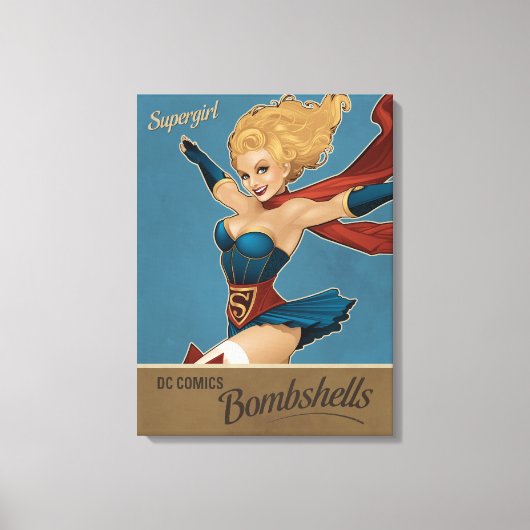 Supergirl Bombshell Canvas Afdruk (Voorkant)