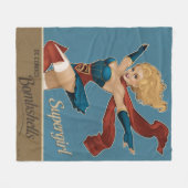 Supergirl Bombshell Fleece Deken (Voorkant (Horizontaal))