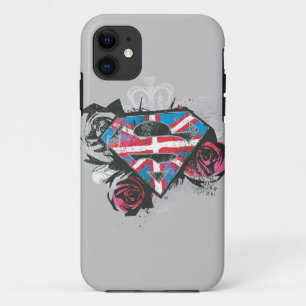 Supergirl Britse vlag en Rozen iPhone 11 Hoesje