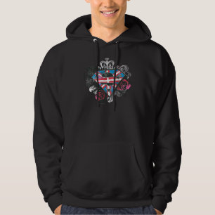 Supergirl Britse vlag en Rozen Hoodie