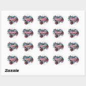 Supergirl Britse vlag en Rozen Ronde Sticker (Vel)