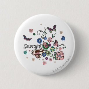 Supergirl Butterflies Ronde Button 5,7 Cm