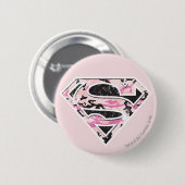 Supergirl Camouflage Logo Ronde Button 5,7 Cm (Voorkant /achterkant)