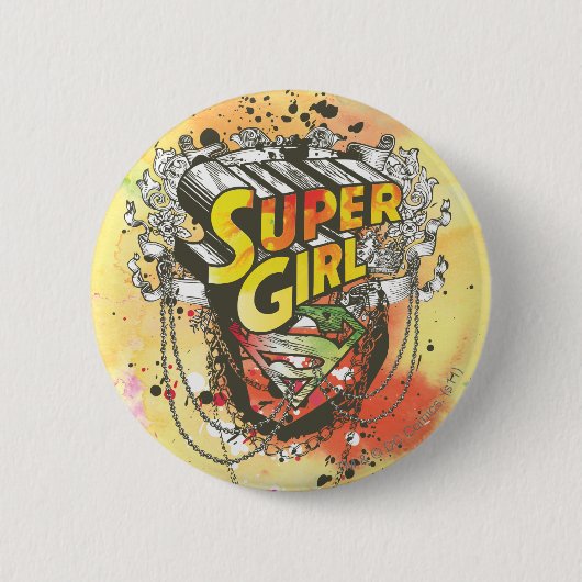 Supergirl Chains Ronde Button 5,7 Cm (Voorkant)