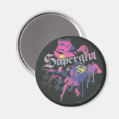 Supergirl Checkered Splatter Magneet (Voorkant / Achterkant)