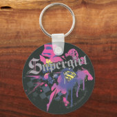 Supergirl Checkered Splatter Sleutelhanger (Voorkant)